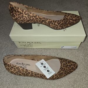 Kim Rogers Leopard Print Heels - Brown